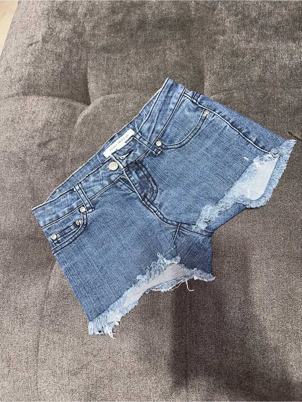 Forever 21 Distressed High Rise Denim Cutoff Shorts Size 25